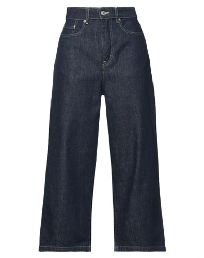 Kenzo Woman Denim Pants Blue Size 29 Cotton