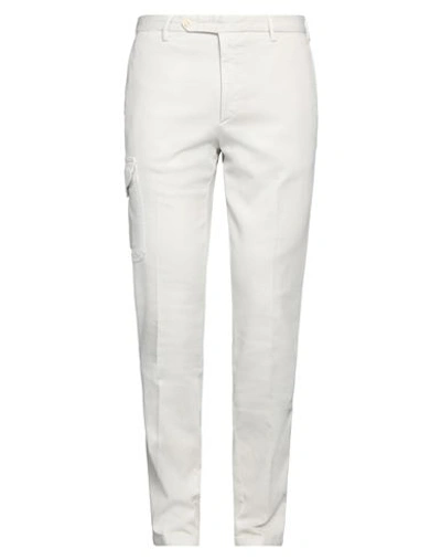 Rotasport Man Pants Ivory Size 34 Cotton In White