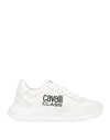 Cavalli Class Man Sneakers White Size 10 Calfskin