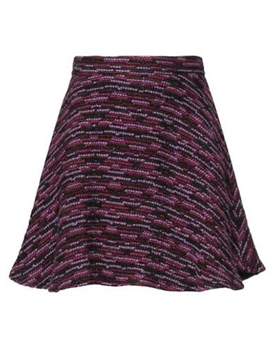Pho® Firenze Pho Firenze Woman Mini Skirt Purple Size Xs Acrylic, Wool, Polyamide, Polyester, Metallic Fiber