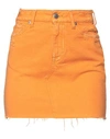 VICOLO VICOLO WOMAN DENIM SKIRT ORANGE SIZE XS COTTON