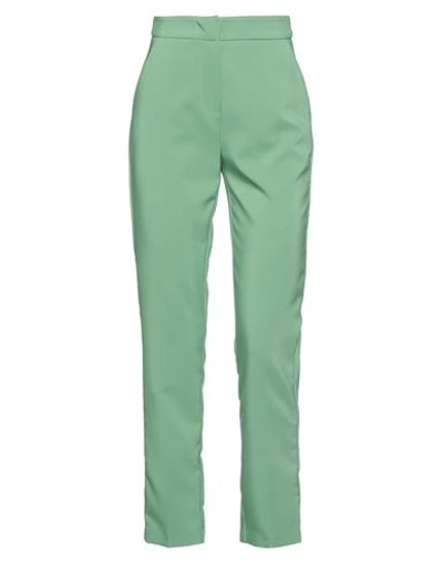 Animagemella Woman Pants Green Size 2 Polyester, Elastane