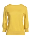 Aragona Woman Sweater Yellow Size 8 Merino Wool
