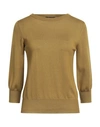 Aragona Woman Sweater Mustard Size 8 Merino Wool In Yellow