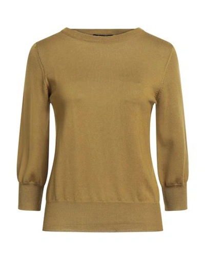 Aragona Woman Sweater Mustard Size 8 Merino Wool In Yellow