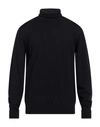 Alpha Studio Man Turtleneck Midnight Blue Size 42 Merino Wool