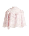 Isabel Marant Woman Top Light Pink Size 8 Cotton, Silk In Pink