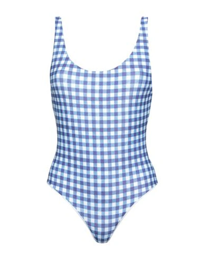 Save My Bag Woman One-piece Swimsuit Blue Size S/m Polyamide, Elastane