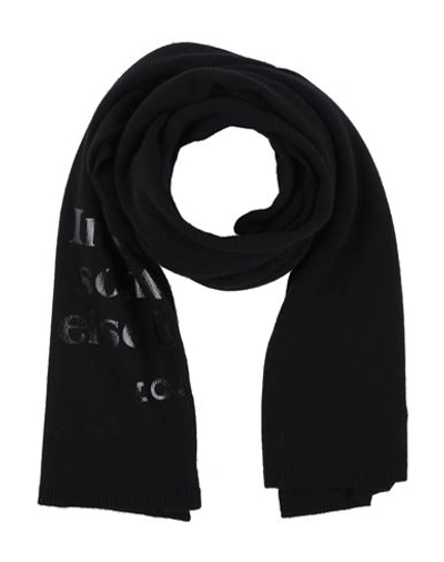 Dondup Woman Scarf Black Size - Wool, Viscose, Polyamide, Cashmere