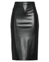 Jucca Woman Midi Skirt Black Size 12 Polyester, Polyurethane In Black