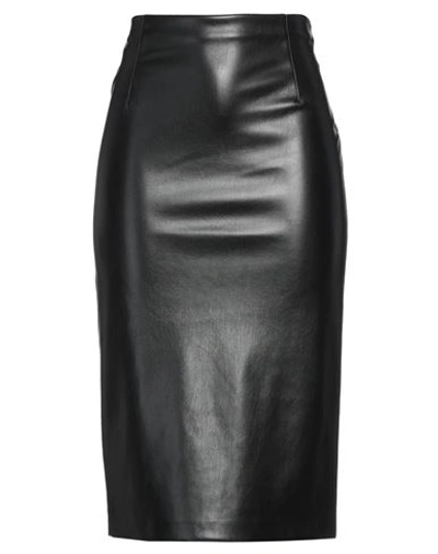Jucca Woman Midi Skirt Black Size 10 Polyester, Polyurethane