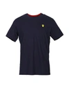 Scuderia Ferrari Ferrari Man T-shirt Midnight Blue Size L Cotton, Elastane