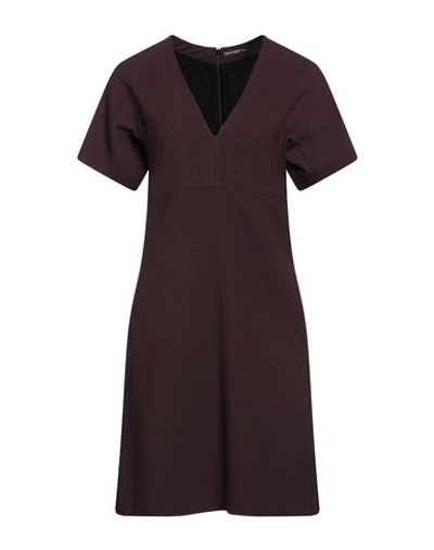 Department Five Department 5 Woman Mini Dress Plum Size 6 Polyester, Viscose, Elastane In Purple