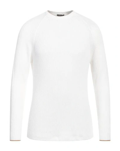 Rossopuro Man Sweater White Size 4 Cotton