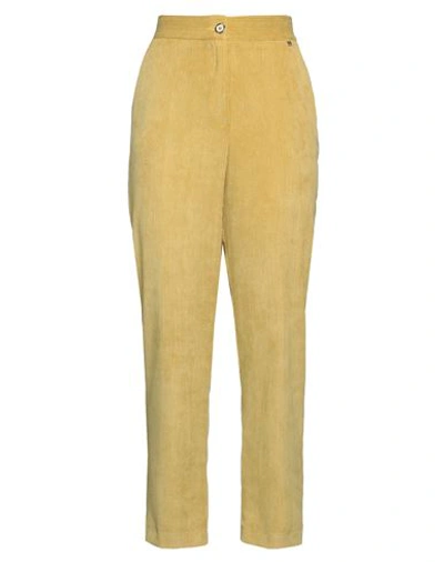 Kocca Woman Pants Yellow Size 8 Polyester, Polyamide, Elastane