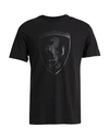 Scuderia Ferrari Man T-shirt Black Size Xl Cotton