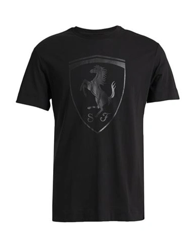Scuderia Ferrari Man T-shirt Black Size Xl Cotton