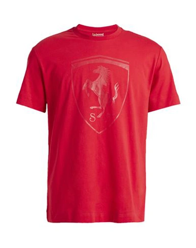 Scuderia Ferrari Man T-shirt Red Size Xxl Cotton