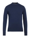 +39 Masq Man Sweater Blue Size 36 Merino Wool