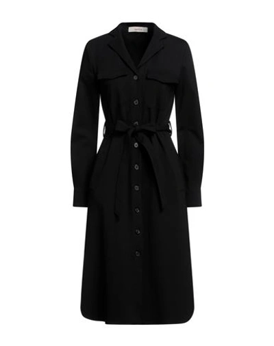 Jucca Woman Midi Dress Black Size 10 Viscose, Polyamide, Elastane In Black