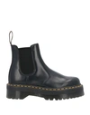 Dr. Martens Woman Ankle Boots Black Size 10 Soft Leather In Black