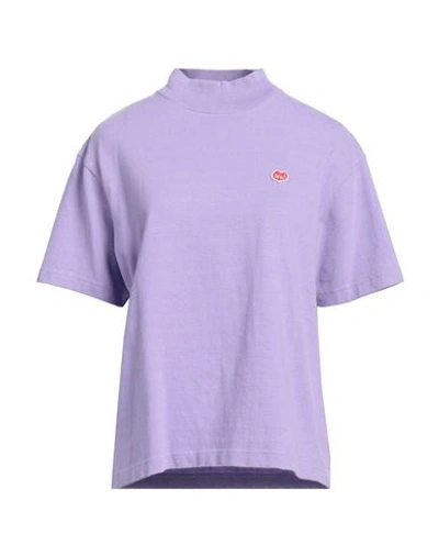 Deus Ex Machina Woman T-shirt Light Purple Size M Cotton, Recycled Cotton