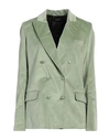 Amiri Woman Blazer Light Green Size 8 Cotton, Modal, Polyester, Polyurethane In Green