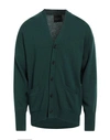 Roberto Collina Man Cardigan Dark Green Size 40 Wool, Cashmere