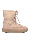 Moon Boot Woman Ankle Boots Blush Size 4.5-5.5 Rubber In Beige