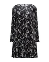 Manila Grace Woman Mini Dress Charcoal Size 4 Polyester, Elastane In Grey