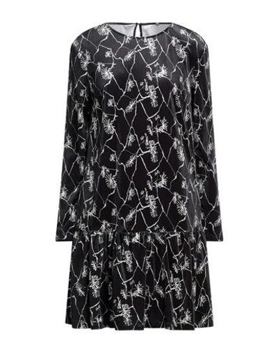 Manila Grace Woman Mini Dress Charcoal Size 4 Polyester, Elastane In Grey
