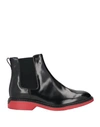 Hogan Man Ankle Boots Black Size 6.5 Soft Leather, Textile Fibers In Black