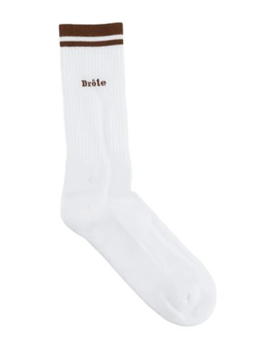 Drôle De Monsieur Man Socks & Hosiery White Size Onesize Cotton, Polyamide, Elastane