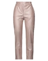 Shirtaporter Woman Pants Blush Size 8 Polyurethane, Polyester In Pink