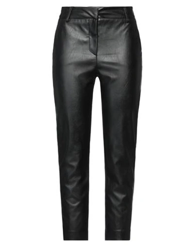 Shirtaporter Woman Pants Black Size 6 Polyurethane, Polyester