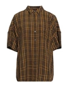 Aspesi Woman Shirt Brown Size 6 Acetate, Viscose In Brown