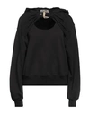 Versace Jeans Couture Woman Sweatshirt Black Size L Cotton