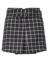 OLLA PARÈG OLLA PARÉG WOMAN MINI SKIRT BLACK SIZE 6 POLYESTER, ELASTANE