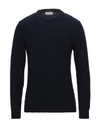 Wool & Co Man Sweater Midnight Blue Size S Wool, Polyamide In Blue