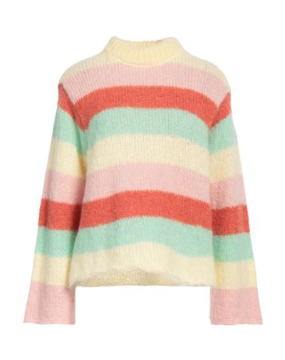 Attic And Barn Womens Multicolor Sweater In Yellow