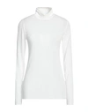 Alpha Studio Woman Turtleneck Ivory Size 10 Viscose, Polyamide, Cashmere, Elastane In White
