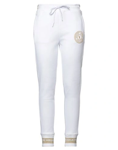 Versace Jeans Couture Woman Pants White Size L Cotton, Polyester, Elastane