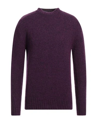 Parramatta Man Sweater Purple Size Xl Virgin Wool, Polyamide