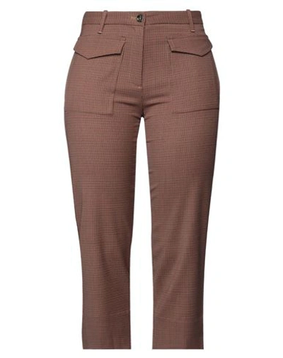 Nine:inthe:morning Nine In The Morning Woman Cropped Pants Brown Size 27 Polyester, Wool, Elastane