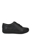 Fitflop Woman Sneakers Black Size 5 Soft Leather In Black