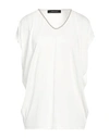 Emma & Gaia Woman T-shirt White Size 6 Modal, Polyester
