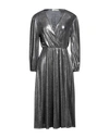 Suoli Woman Midi Dress Grey Size 8 Polyamide, Metallic Fiber, Elastane In Grey