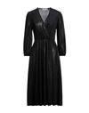 Suoli Woman Midi Dress Black Size 2 Polyamide, Metallic Fiber, Elastane
