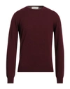 Filippo De Laurentiis Man Sweater Burgundy Size 44 Cashmere In Red