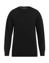 ALPHA STUDIO ALPHA STUDIO MAN SWEATER BLACK SIZE 44 RECYCLED WOOL, VISCOSE, POLYAMIDE, CASHMERE